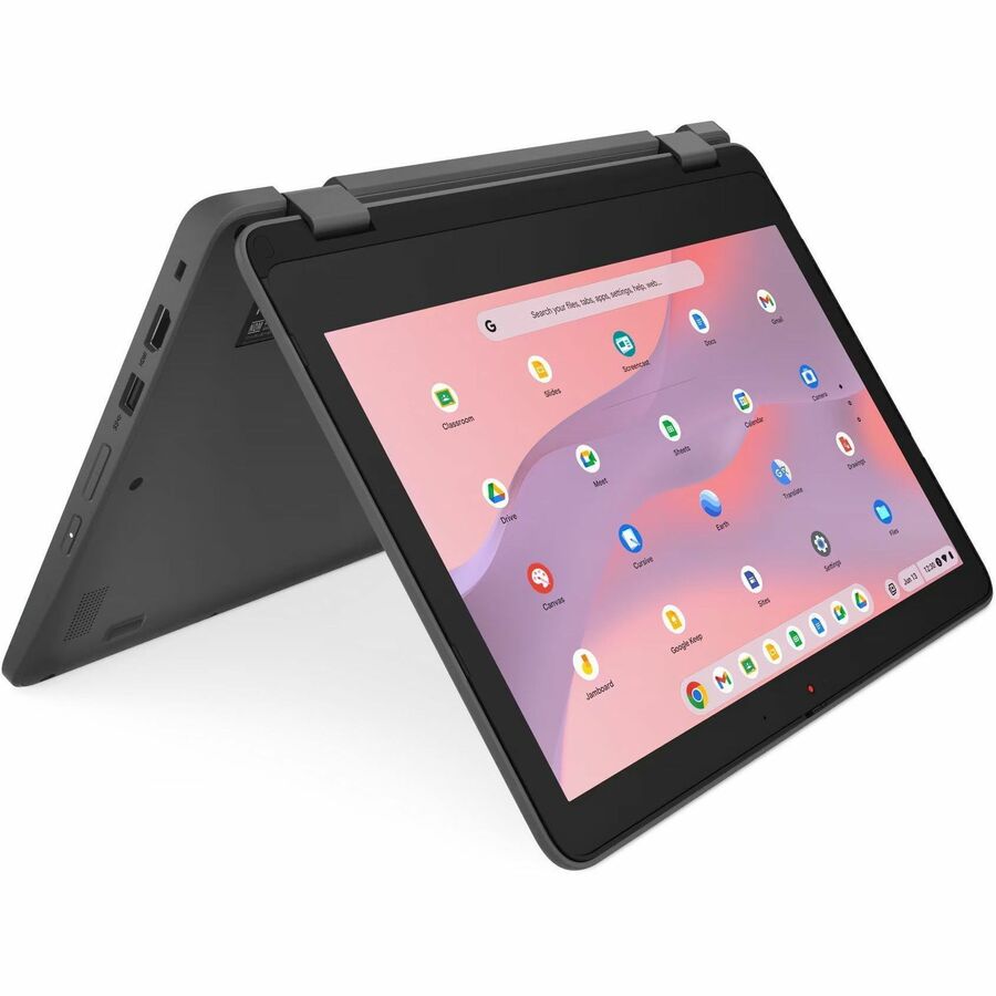 Lenovo 300e Yoga Chromebook Gen 4 82W2002HUS 11.6" Touchscreen Convertible 2 in 1 Chromebook - HD - Octa-core (ARM Cortex A76 + Cortex A55) - 4 GB - 32 GB Flash Memory - English Keyboard - Graphite Gray — 82W2002HUS