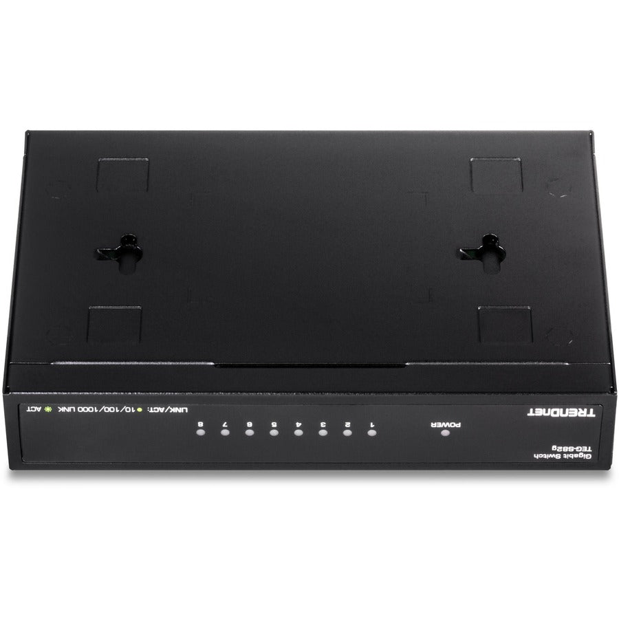 TRENDnet 8-Port Gigabit GREENnet Switch, Ethernet Network Switch, TEG-S82G, 8 x 10-100-1000 Mbps Gigabit Ethernet Ports, Ethernet Splitter, 16 Gbps, Metal, Lifetime Protection, Black — TEG-S82g