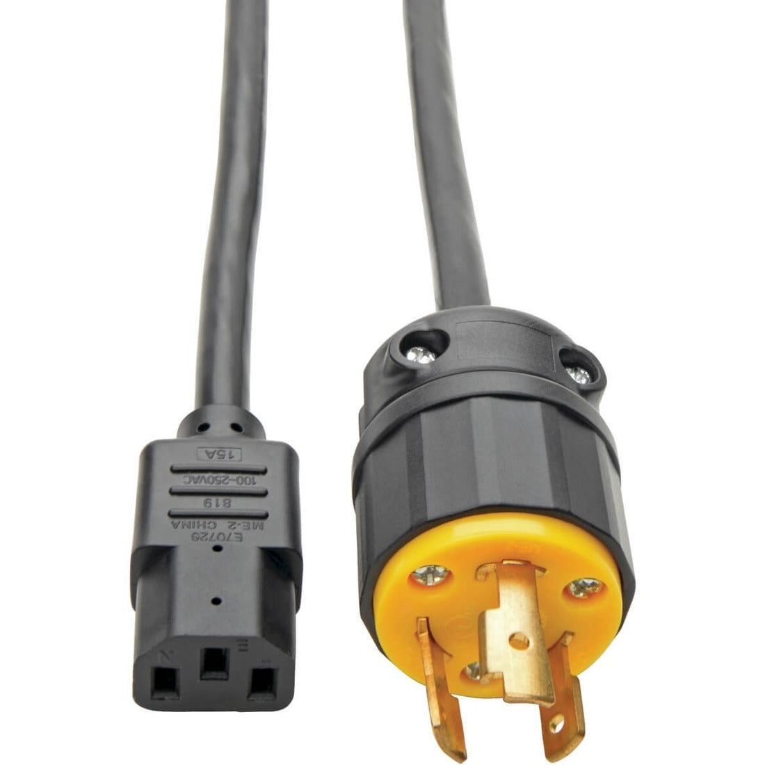 Eaton Tripp Lite Series Computer Power Cord, NEMA L6-20P to C13 - Heavy-Duty, 15A, 250V, 14 AWG, 6 ft. (1.83 m), Black — P011-006