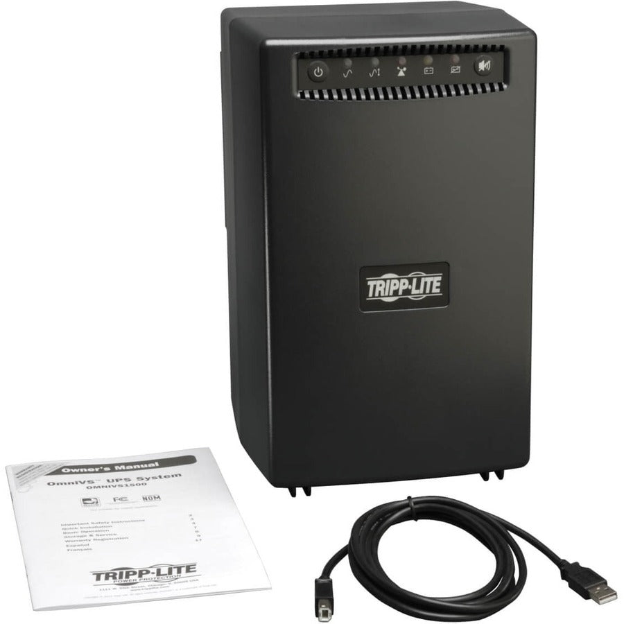 Eaton Tripp Lite Series OmniVS 120V 1500VA 940W Line-Interactive UPS, Tower, USB port — OMNIVS1500