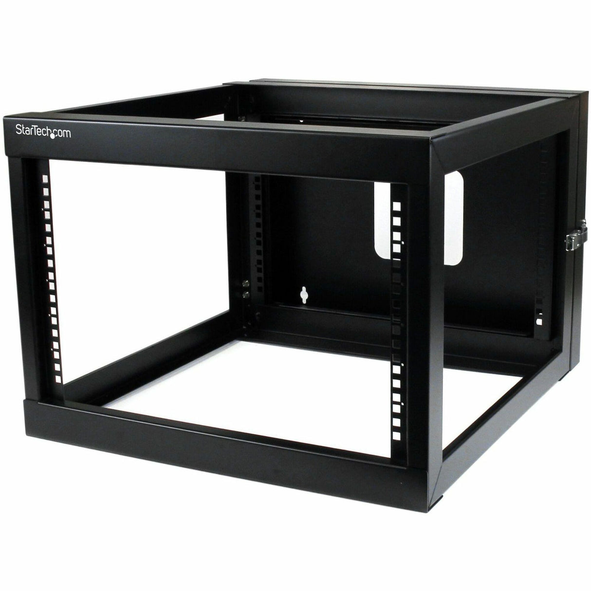 StarTech.com 4-Post 6U Hinged Wall-Mount Network Rack, 19" Open Frame Server Rack, Wall Mount Data Rack for IT Computer Equipment, TAA~ — RK619WALLOH