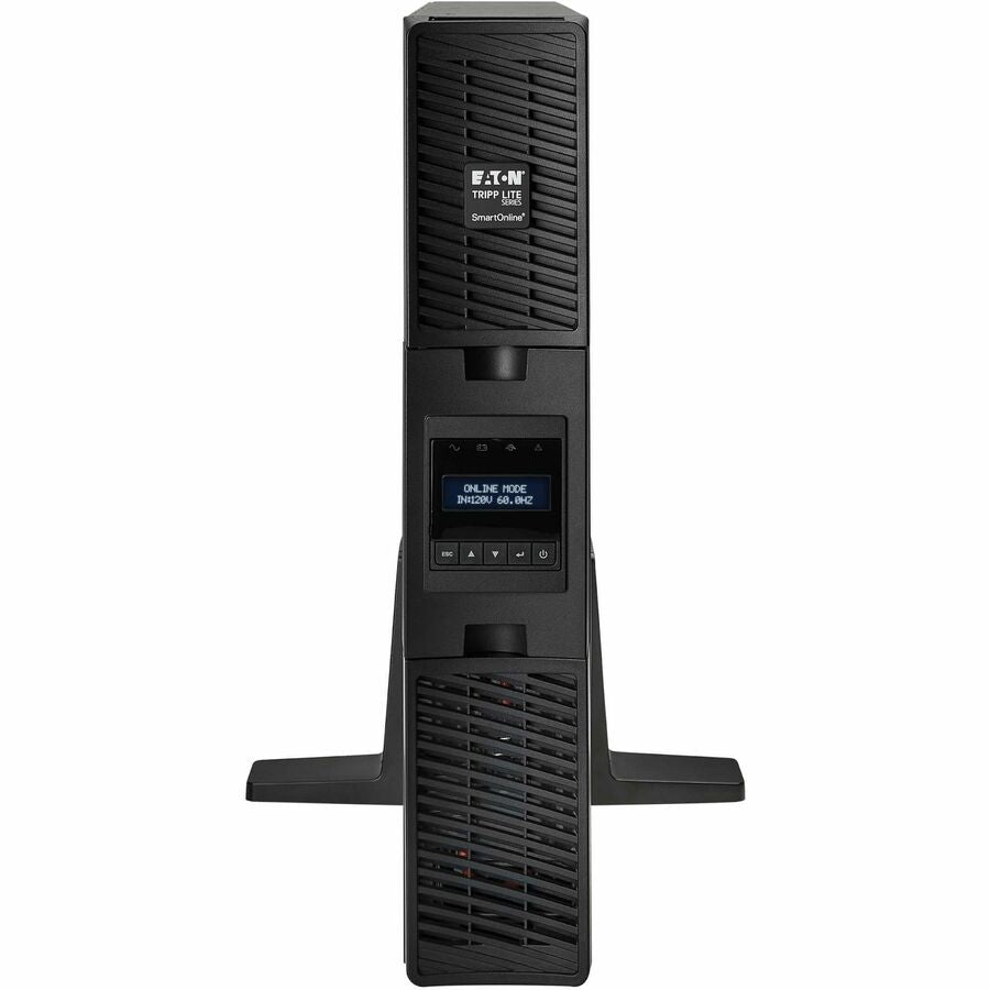 Eaton Tripp Lite Series SmartOnline 2000VA 1800W 120V Double-Conversion UPS - 7 Outlets, Extended Run, Network Card Included, LCD, USB, DB9, 2U Rack/Tower — SU2200RTXLCDN