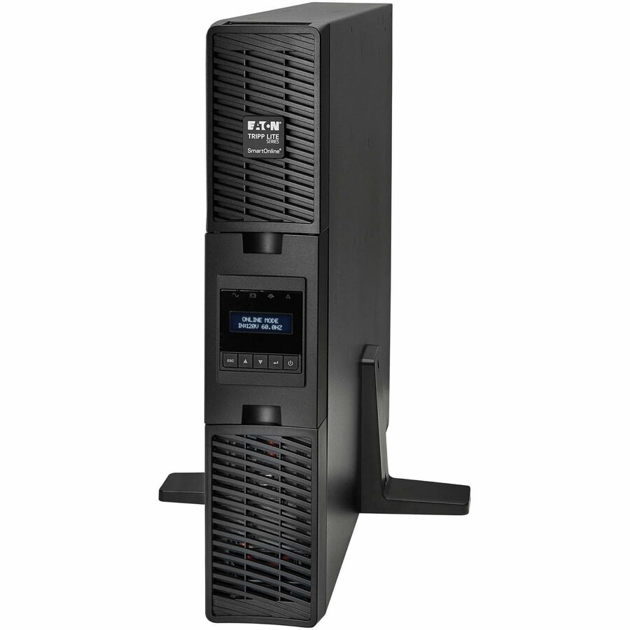 Eaton Tripp Lite Series SmartOnline 2000VA 1800W 120V Double-Conversion UPS - 7 Outlets, Extended Run, Network Card Included, LCD, USB, DB9, 2U Rack/Tower — SU2200RTXLCDN