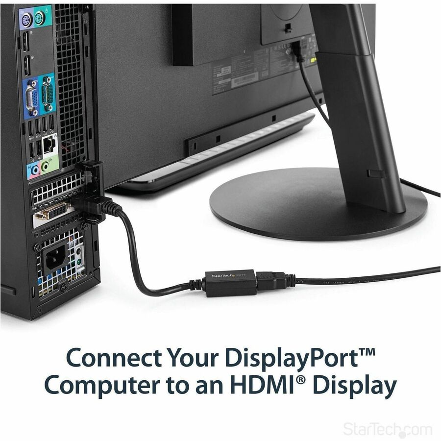 StarTech.com DisplayPort to VGA Adapter, Active DP to VGA Converter, 1080p Video DP to VGA Monitor Dongle, Latching DP Connector, Durable — DP2VGA