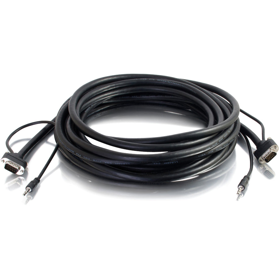 C2G 15ft Select VGA + 3.5mm Stereo Audio A/V Cable M/M - In-Wall CMG-Rated — 50227