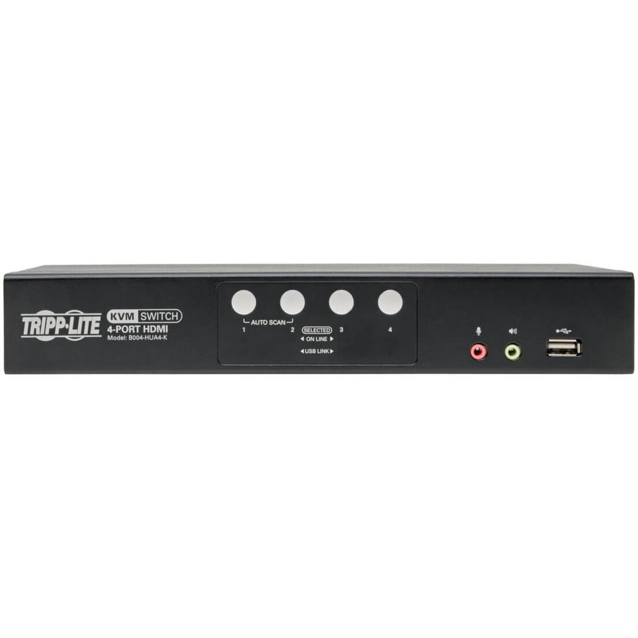 Eaton Tripp Lite Series 4-Port HDMI/USB KVM Switch with Audio/Video and USB Peripheral Sharing — B004-HUA4-K