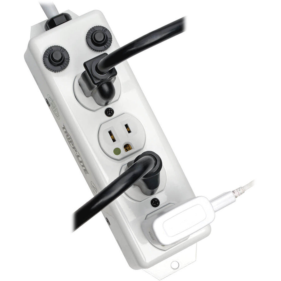 Eaton Tripp Lite Series Safe-IT UL 1363A Medical-Grade Power Strip for Patient-Care Vicinity, 4x 15A Hospital-Grade Outlets, Safety Covers, 7 ft. Cord — PS-407-HG-OEM