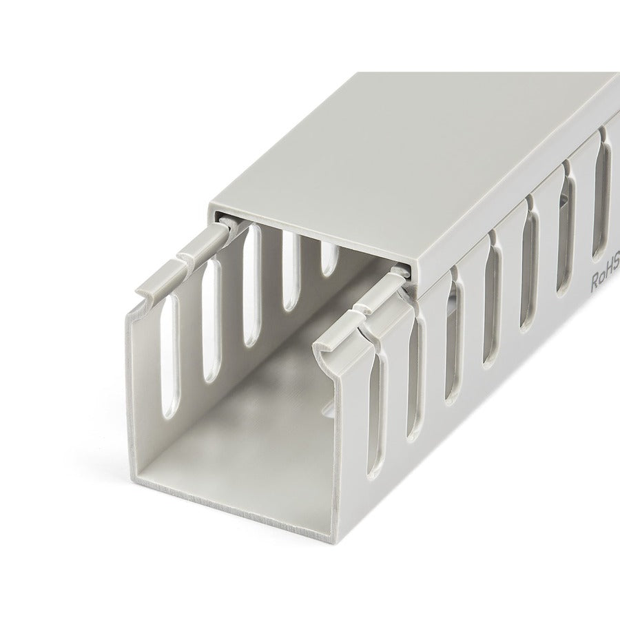StarTech.com Cable Management Raceway with Cover 2"(50mm)W x 2"(50mm)H, 6.5ft(2m) length, 3/8"(8mm) Slots, Wall Wire Duct, UL Listed — CBMWD5050