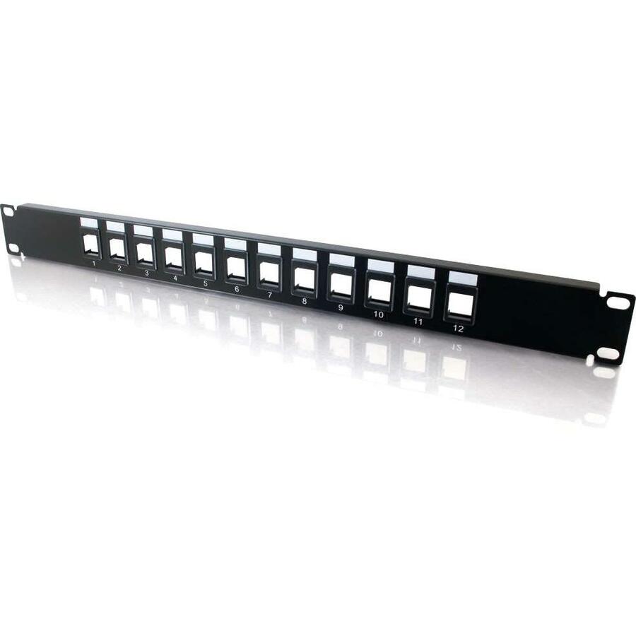 C2G 12-Port Blank Keystone/Multimedia Patch Panel — 03857