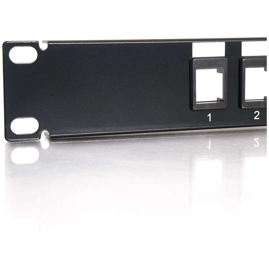 C2G 12-Port Blank Keystone/Multimedia Patch Panel — 03857