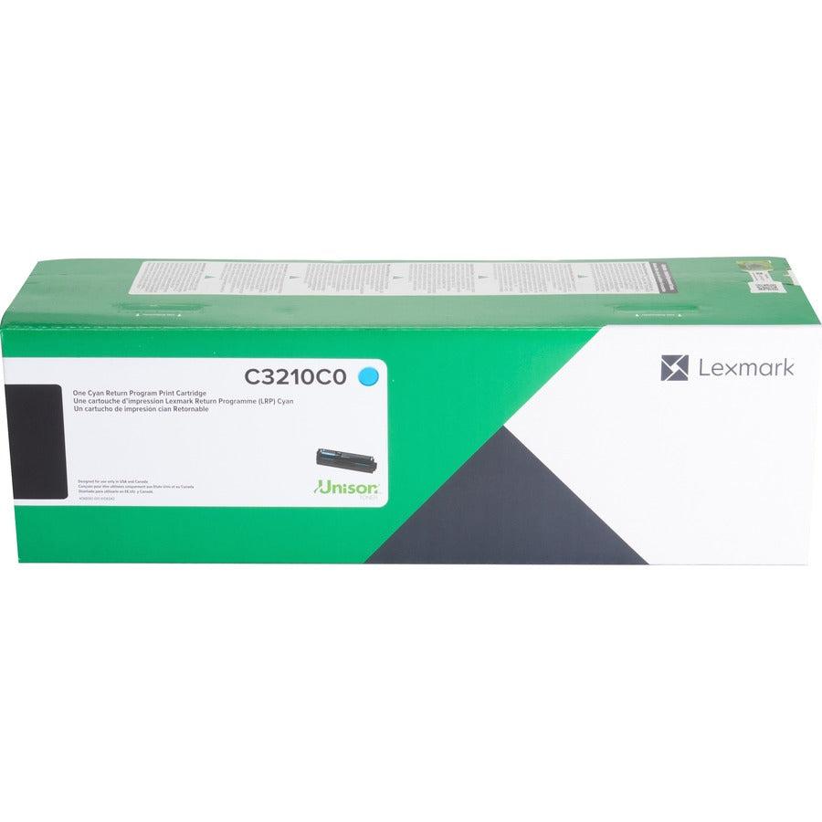 Lexmark Unison Original Standard Yield Laser Toner Cartridge - Cyan - 1 Each — C3210C0