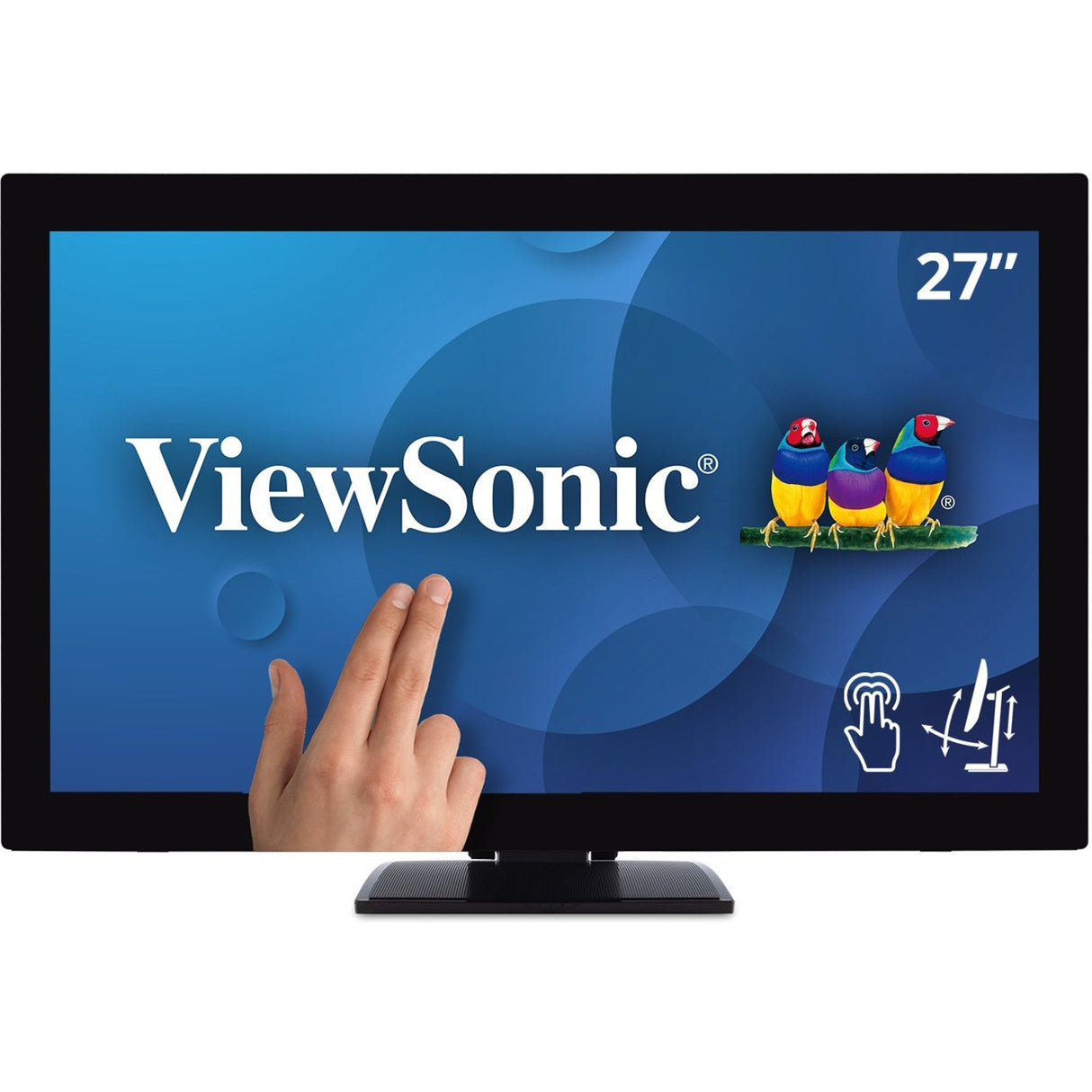 ViewSonic TD2760 27 Inch 1080p 10-Point Multi Touch Screen Monitor with Advanced Ergonomics RS232 HDMI and DisplayPort — TD2760
