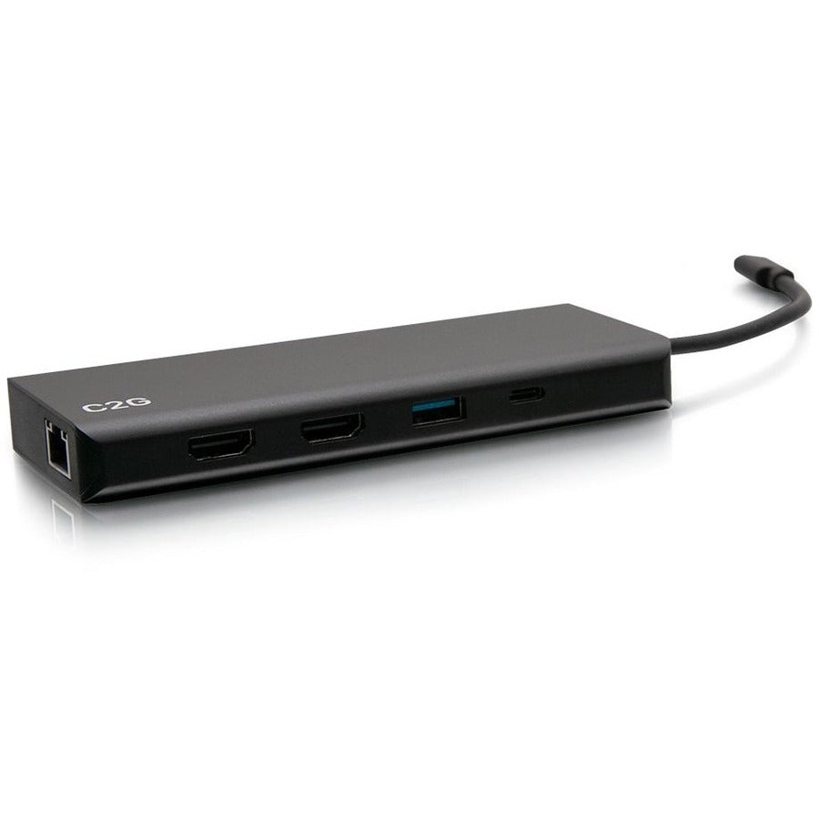 C2G USB C Docking Station - Dual Monitor Docking Station with 4K HDMI, USB, Ethernet, and AUX - Power Delivery up to 60W — C2G54488