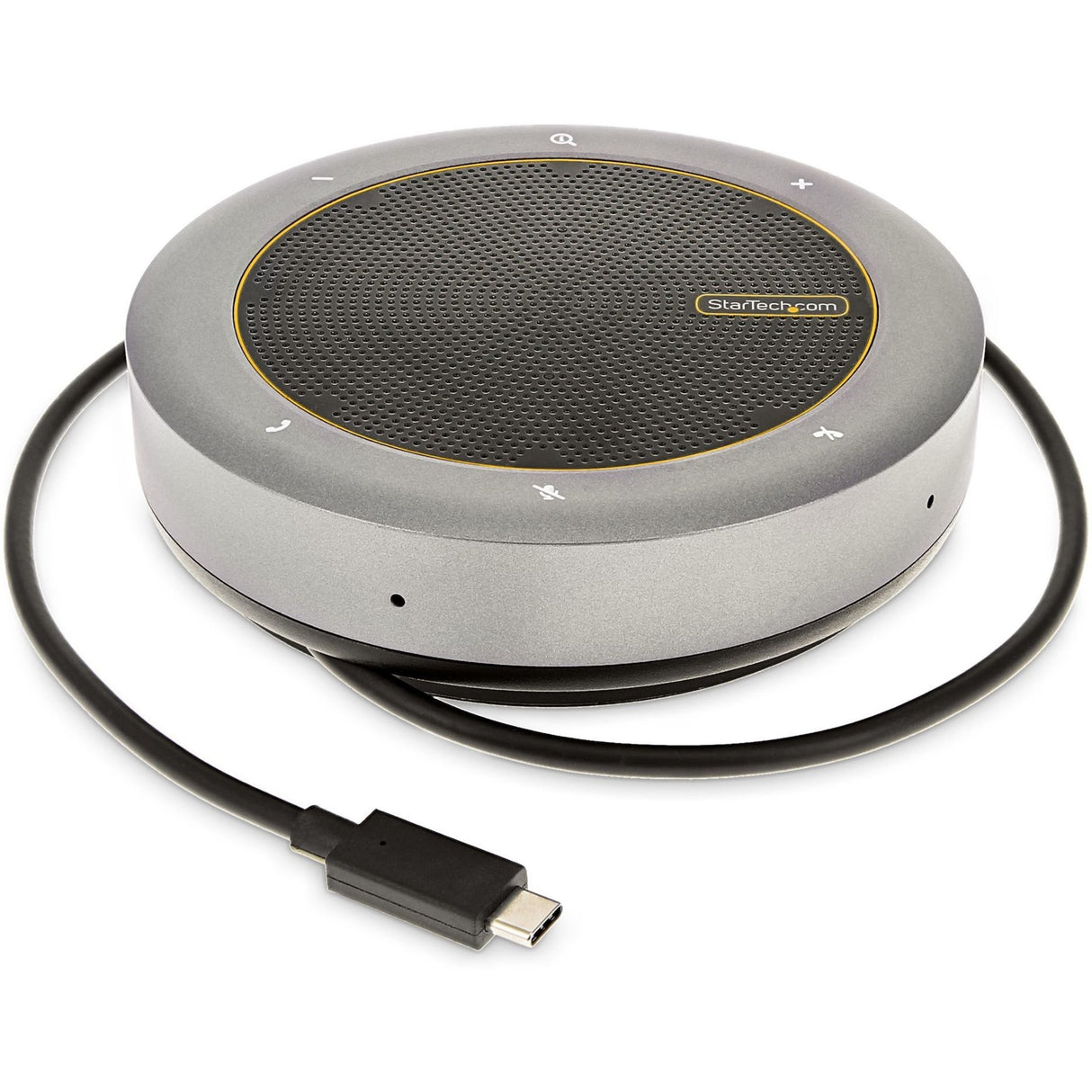 StarTech.com USB-C Speakerphone Docking Station, Mini Portable Conference Speaker/Audio Dock, VGA/4K HDMI, USB Hub, Teams/Zoom/Softphone — DKTBRSPMPD