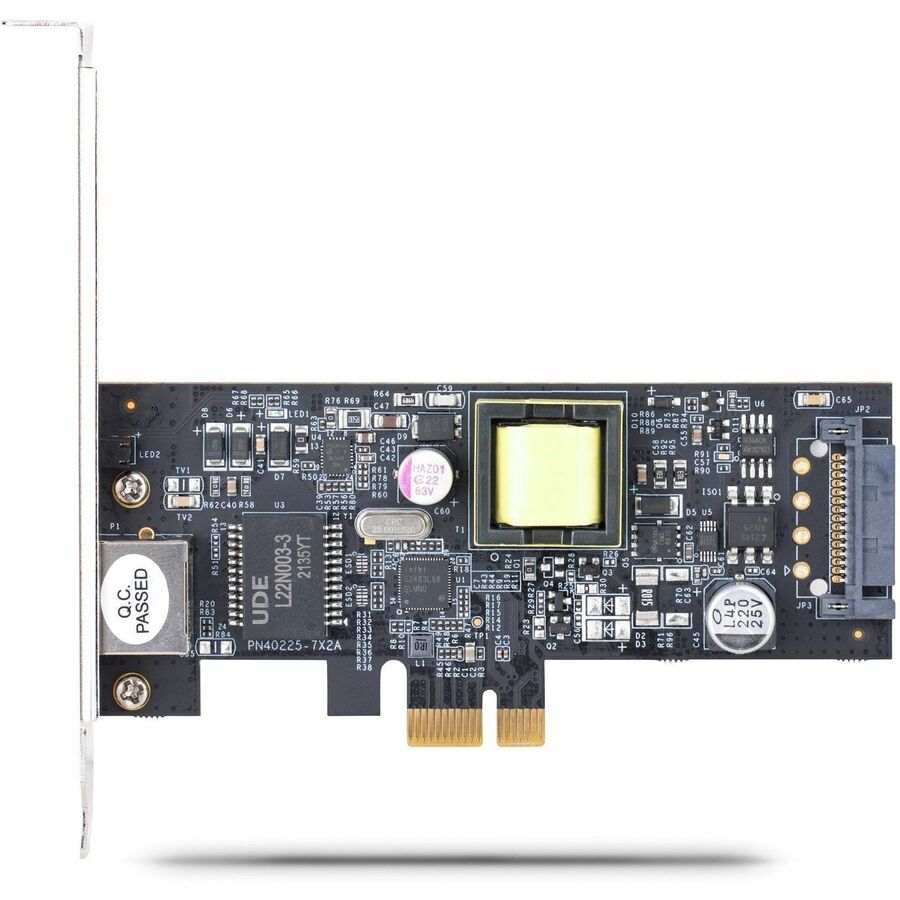 StarTech.com 1-Port 2.5Gbps PCI Express PoE Network Card, Intel I225-V, PCIe 802.3af/at PoE+ Multi-Gigabit NIC, SATA Powered Ethernet Card — PR12GIP-NETWORK-CARD