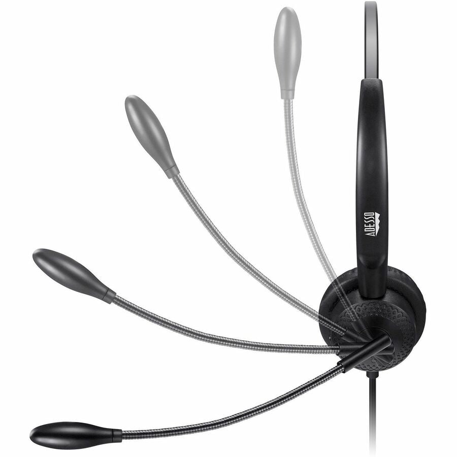 Adesso Headset with Push to talk, Volume +/-, Answer/End Call Controls — Xtream-P4T-TAA