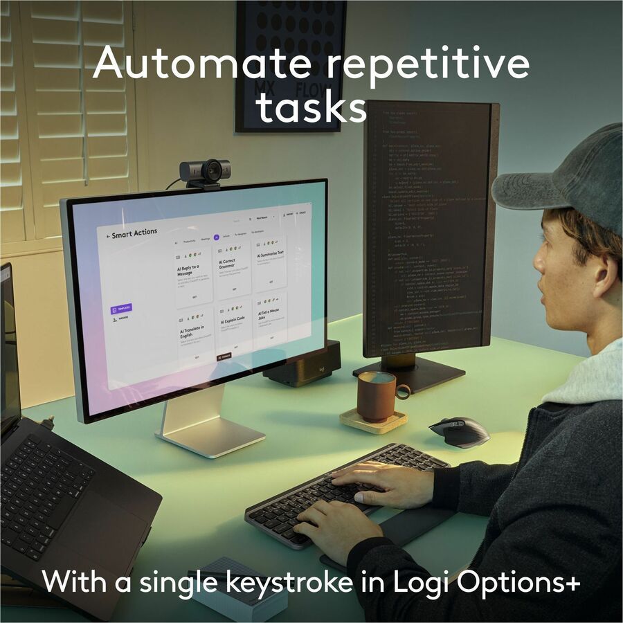 Logitech MX Keys S Combo for Mac, Wireless Keyboard and Mouse With Palm Rest, Bluetooth, Space Gray — 920-012592