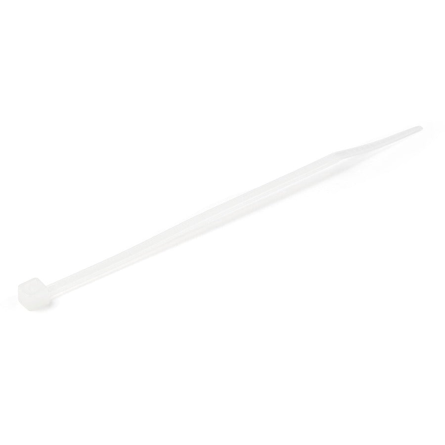 StarTech.com 4"(10cm) Cable Ties, 7/8"(22mm) Dia, 18lb(8kg) Tensile Strength, Nylon Self Locking Zip Ties, UL Listed, 100 Pack, White — CBMZT4N
