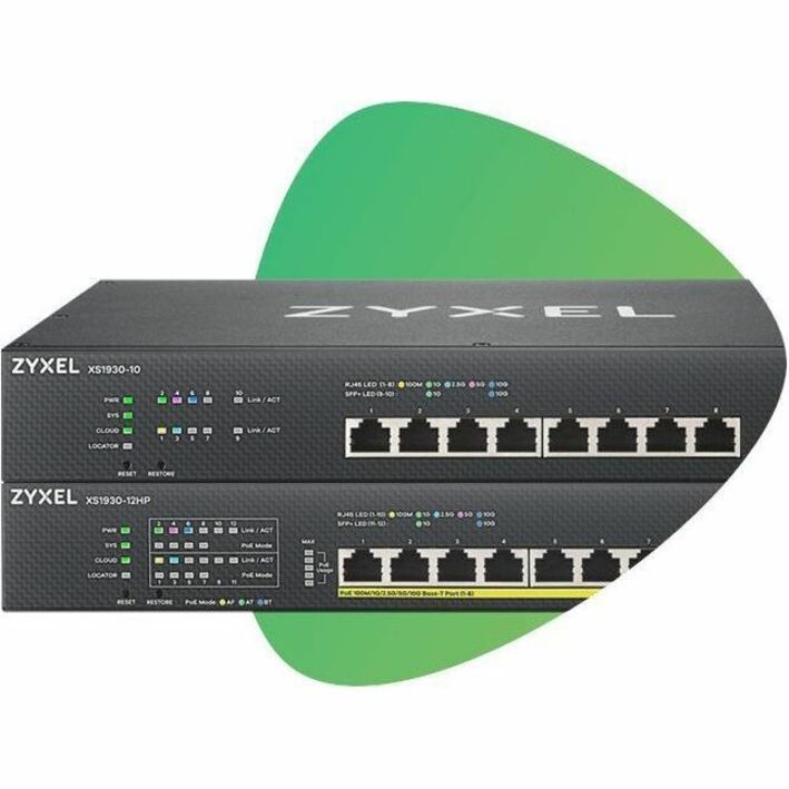 ZYXEL XS1930-10 8-Port 10G Multi-Gigabit L3 Smart Nebula Cloud Managed Switch with 2 10G SFP+ Uplinks — XS1930-10