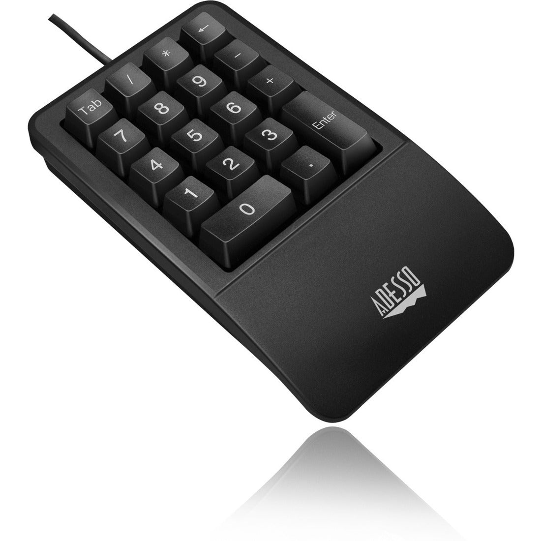 Adesso Antimicrobial Waterproof Numeric Keypad with Wrist Rest Support — AKB-618UB