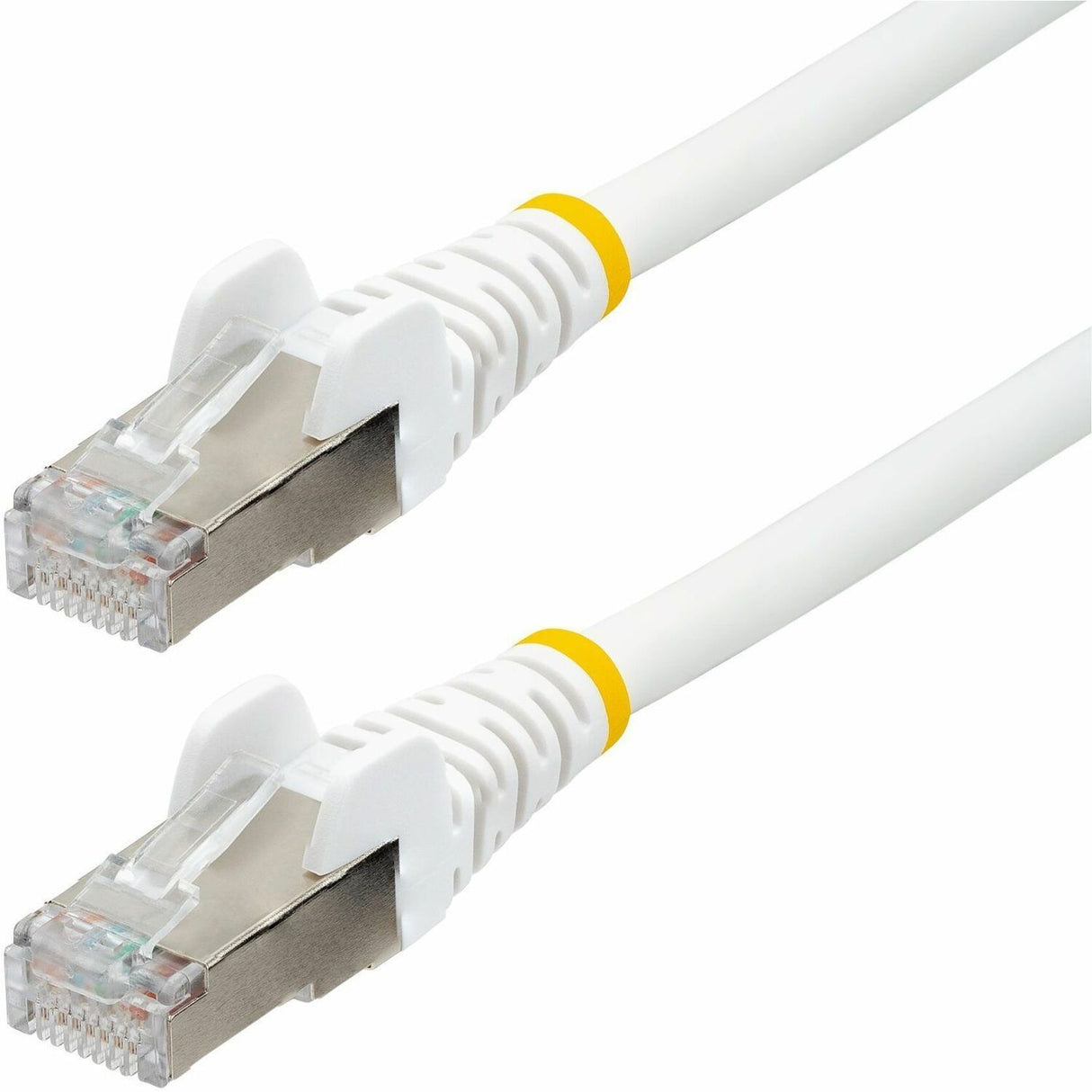 StarTech.com 50ft White CAT6a Ethernet Cable, Snagless RJ45, 10G, 100W PoE, S/FTP, LSZH, 27AWG Pure Copper, 500MHz, Shielded Network Cord — NLWH-50F-CAT6A-PATCH