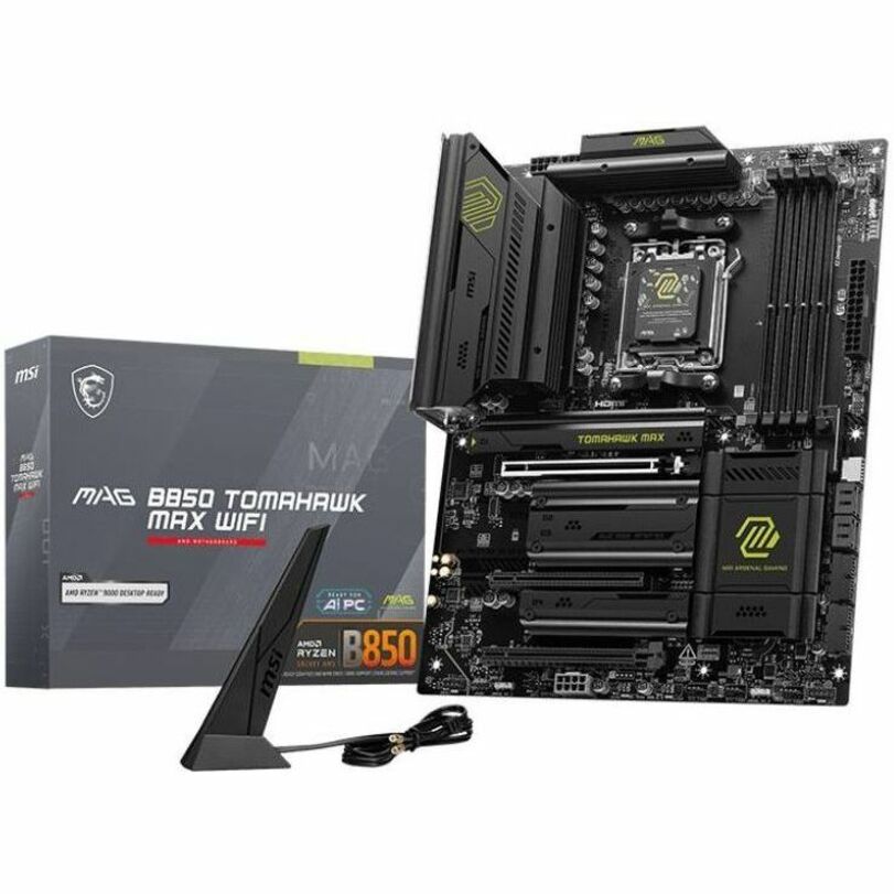MSI MAG B850 TOMAHAWK MAX WIFI Gaming Desktop Motherboard - AMD B850 Chipset - Socket AM5 - ATX — B850TMAHAWKWIFIMAX