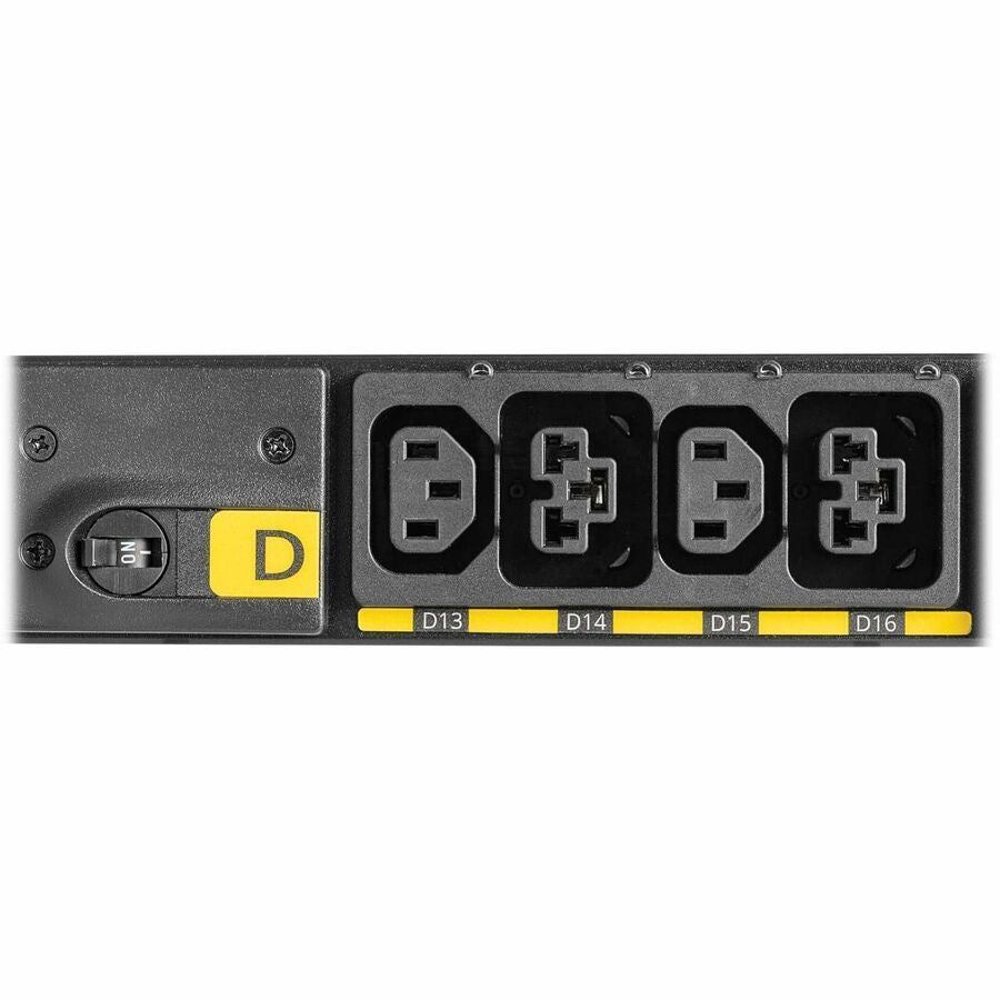 Eaton Metered Outlet Rack PDU G4, 0U, 32U, universal Input, 5-23kW, 15-55A, 200-415V, 24 Outlets (12) C13 (12) C19 — EVMOGU23A-E