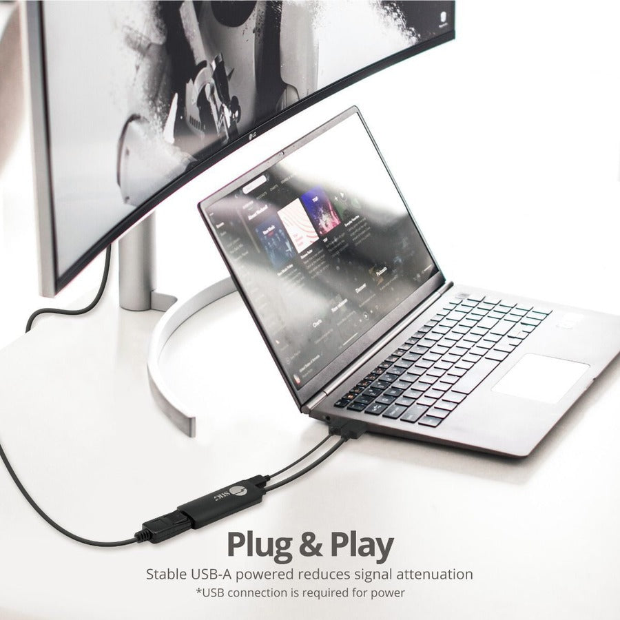 SIIG HDMI to DisplayPort 1.2 4K 60Hz Converter Adapter — CB-H21811-S1