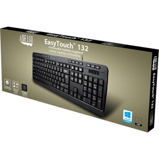 Adesso AKB-132 Multimedia Desktop Keyboard — AKB-132PB