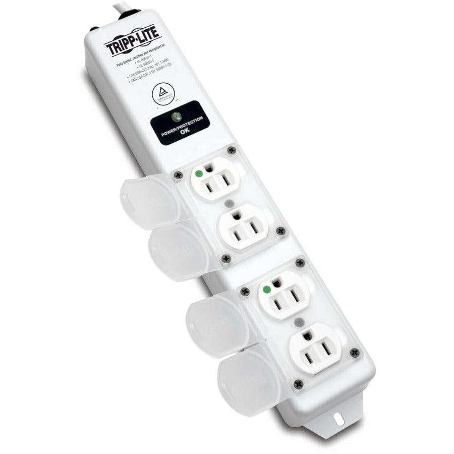 Eaton Tripp Lite Series Safe-IT UL 60601-1 Medical-Grade Surge Protector for Patient-Care Vicinity, 4x Hospital-Grade Outlets, 15 ft. Cord, Antimicrobial Protection — SPS415HGULTRA