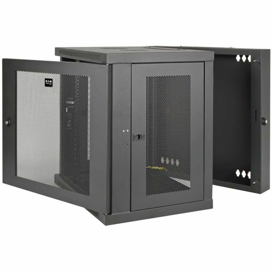 Eaton Tripp Lite Series SmartRack 12U Low-Profile Switch-Depth Wall-Mount Small Rack Enclosure, Hinged Back — SRW12US