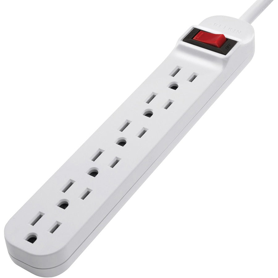 Belkin 6 Outlet Power Strip - 5 foot cord - White — F9P609-05R-DP