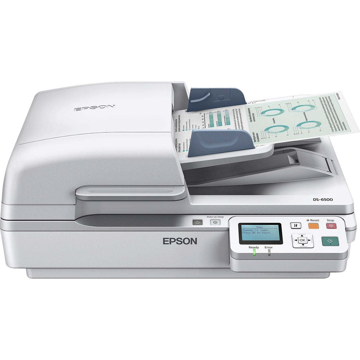 Epson WorkForce DS-6500 Flatbed Scanner - 1200 dpi Optical - White — B11B205221