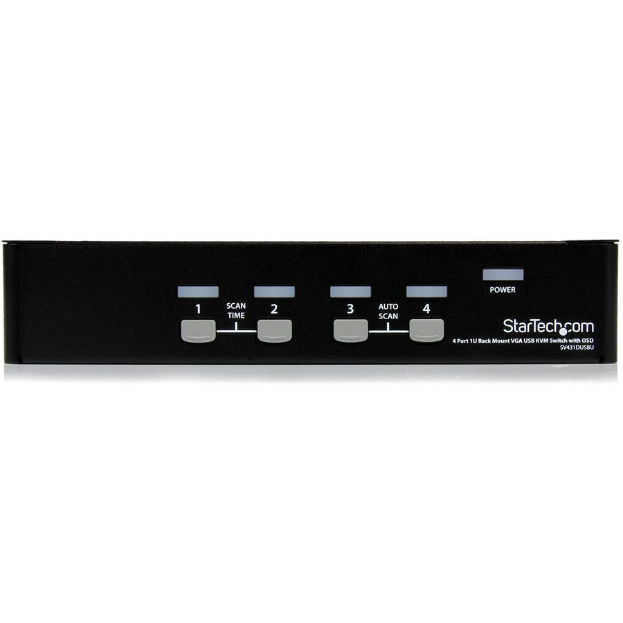 StarTech.com 4 Port 1U Rackmount USB KVM Switch with OSD — SV431DUSBU