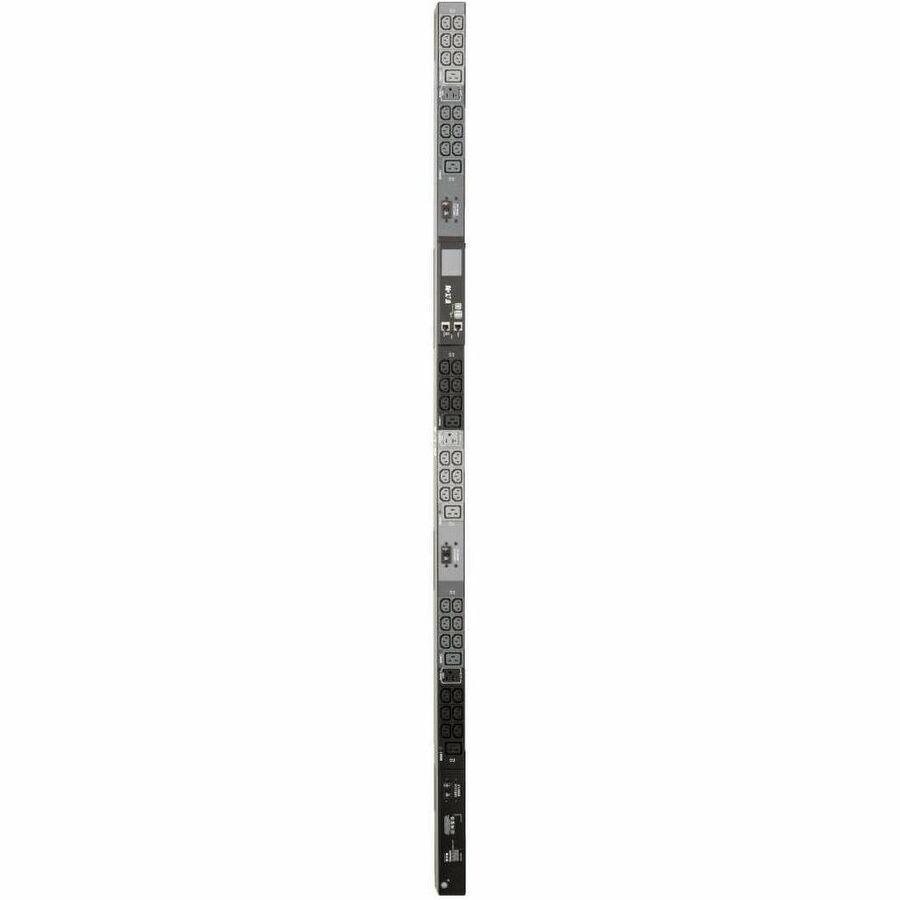 Eaton 8.6kW 208/120V 3PH Monitored PDU - LX Interface, Gigabit, 45 Outlets, L21-30P Input, LCD, 1.8 m Cord, 0U 1.8 m Height, TAA — PDU3EVN6L2130