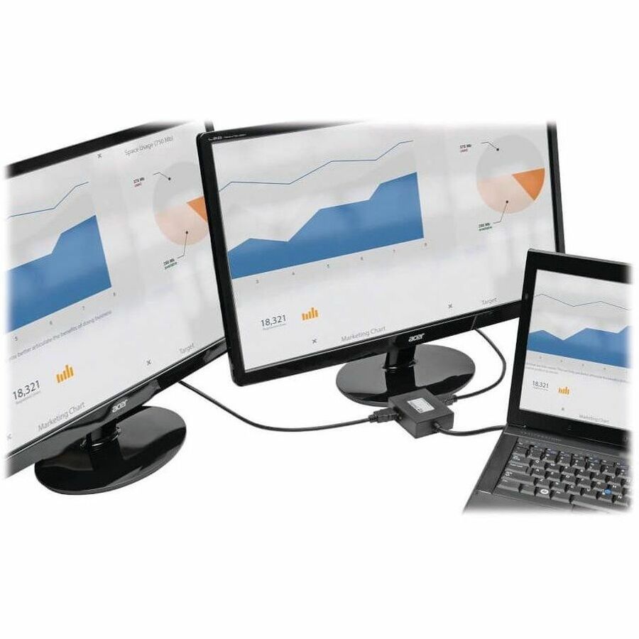 Eaton Tripp Lite Series 2-Port DisplayPort to HDMI Hub, DP1.2, TAA — B157-002-HD