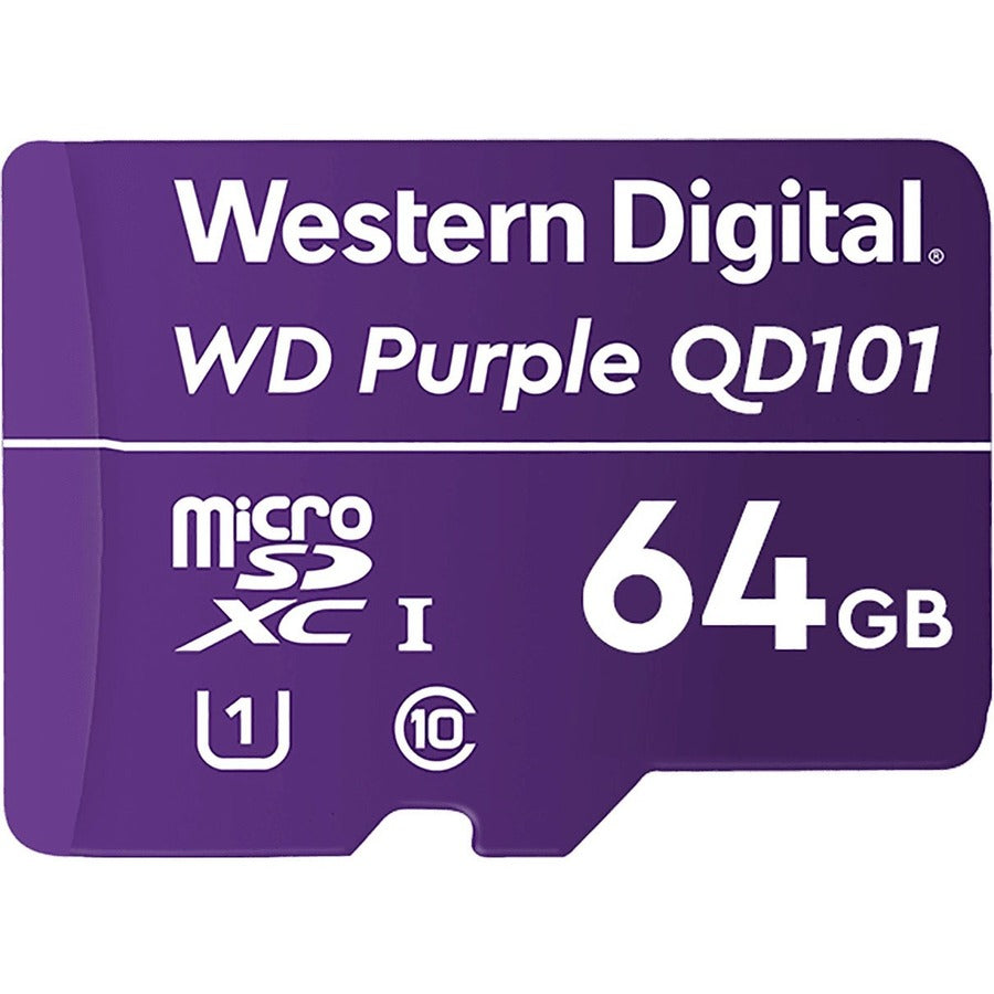 WD Purple 64 GB Class 10/UHS-I (U1) microSDXC — WDD064G1P0C-85AEL0