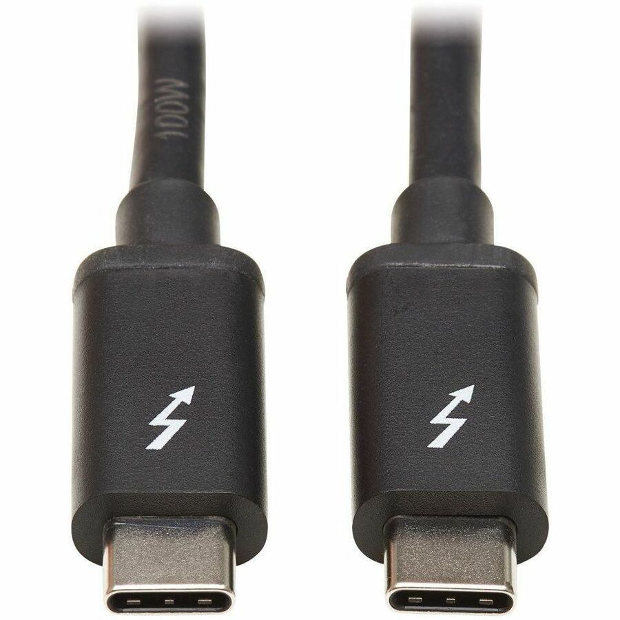 Eaton Tripp Lite Series Thunderbolt 3 Passive Cable (M/M) - 20 Gbps, 5A 100W Power Delivery, 4K/60 Hz, 2M (6.56 ft.), Black — MTB3-02M-5A-B