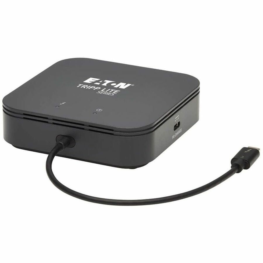 Eaton Tripp Lite Series Thunderbolt 3 Dual Monitor Docking Station - 8K/30Hz DisplayPort, 4K/60Hz HDMI, USB 3.2 Gen 2, GbE, 60W PD Charging - Black — MTB3-DOCK-04