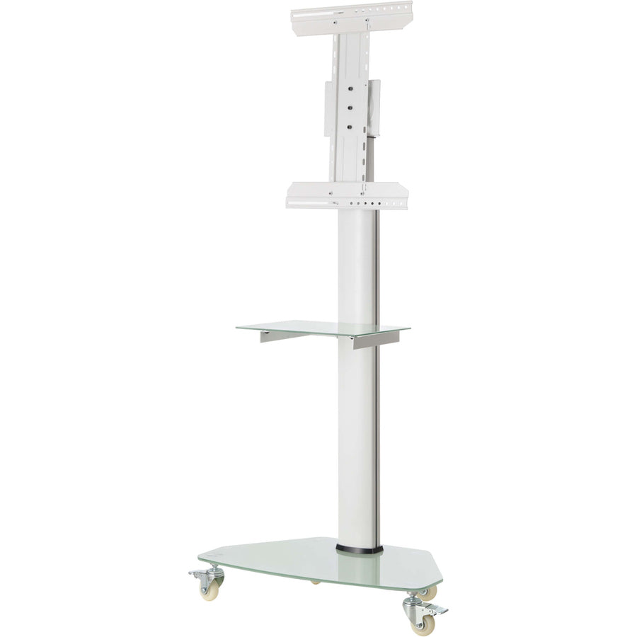 Eaton Tripp Lite Series Premier Rolling TV Cart for 37" to 70" Displays, Frosted Glass Base and Shelf, Locking Casters, White — DMCS3770SG75W