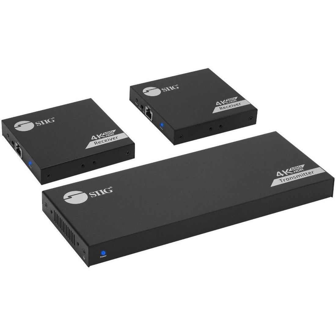 SIIG 1x2 4K60Hz HDMI Splitter Over Cat6 Extender with Loopout/IR/ARC & RS-232 - Up to 230ft (70m) - Near Zero Latency — CE-H27911-S1