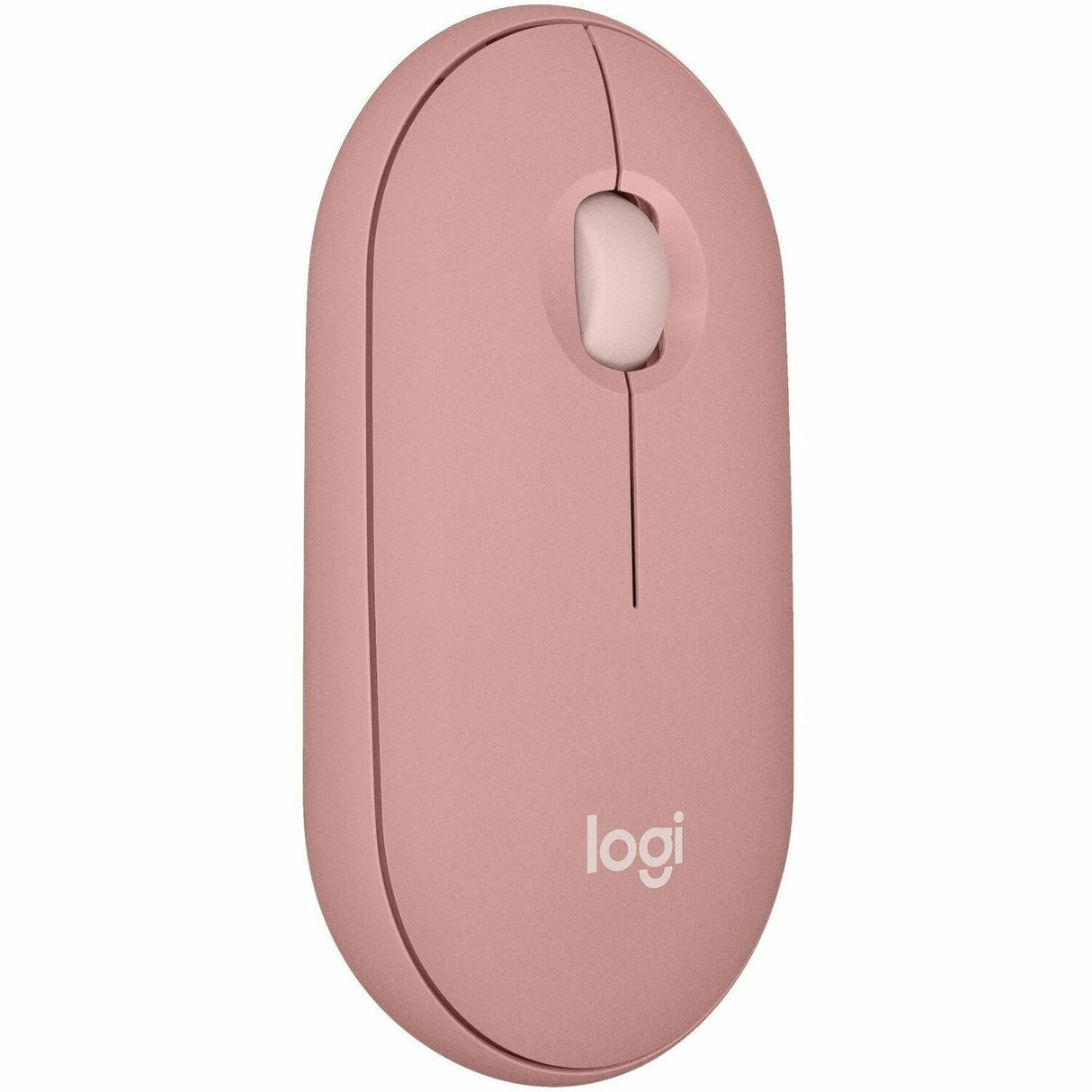 Logitech Pebble Mouse 2 M350s Slim Bluetooth Wireless Mouse, Portable, Customizable Button, Quiet Clicks, Tonal Rose — 910-007023