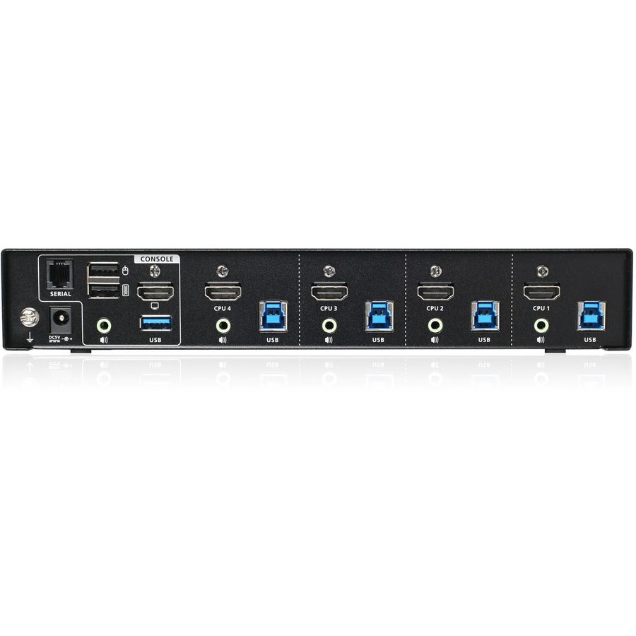 IOGEAR 4-Port 4K KVMP Switch with HDMI Connection, USB 3.0 Hub, and Audio (TAA) — GCS1934H