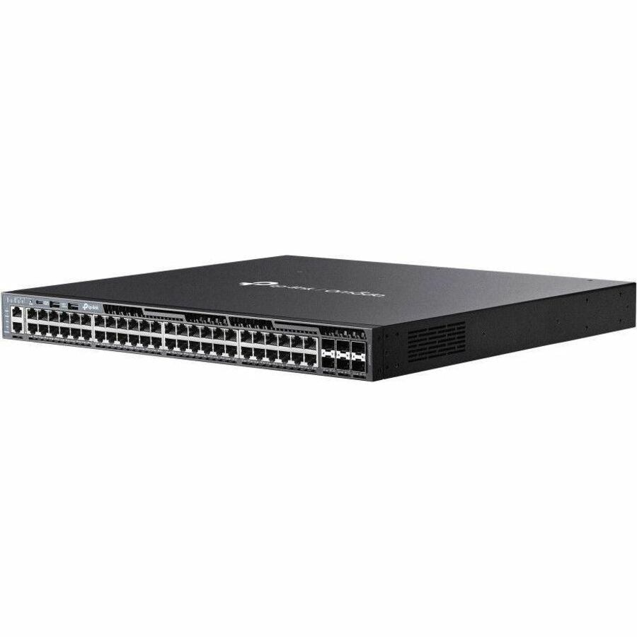 TP-Link Omada 48-Port Gigabit Stackable L3 Managed PoE+ Switch with 6 10G Slots — SG6654XHP