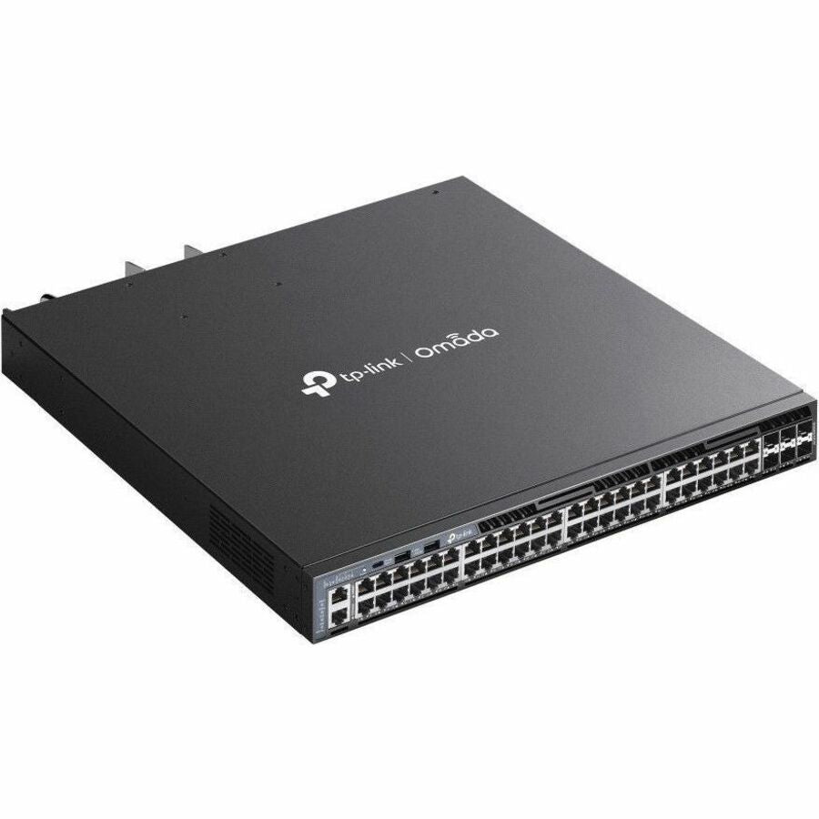 TP-Link Omada 48-Port Gigabit Stackable L3 Managed PoE+ Switch with 6 10G Slots — SG6654XHP