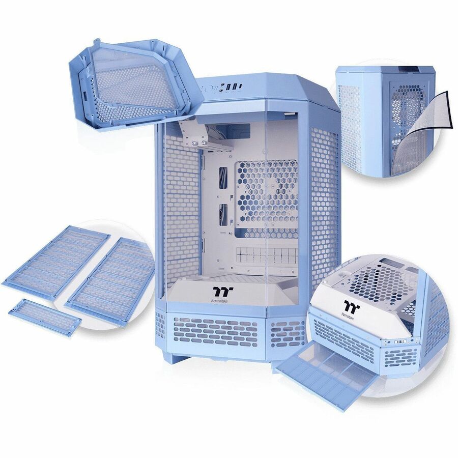 Thermaltake The Tower 250 Hydrangea Blue Mini Tower Chassis — CA-1Z9-00SFWN-00