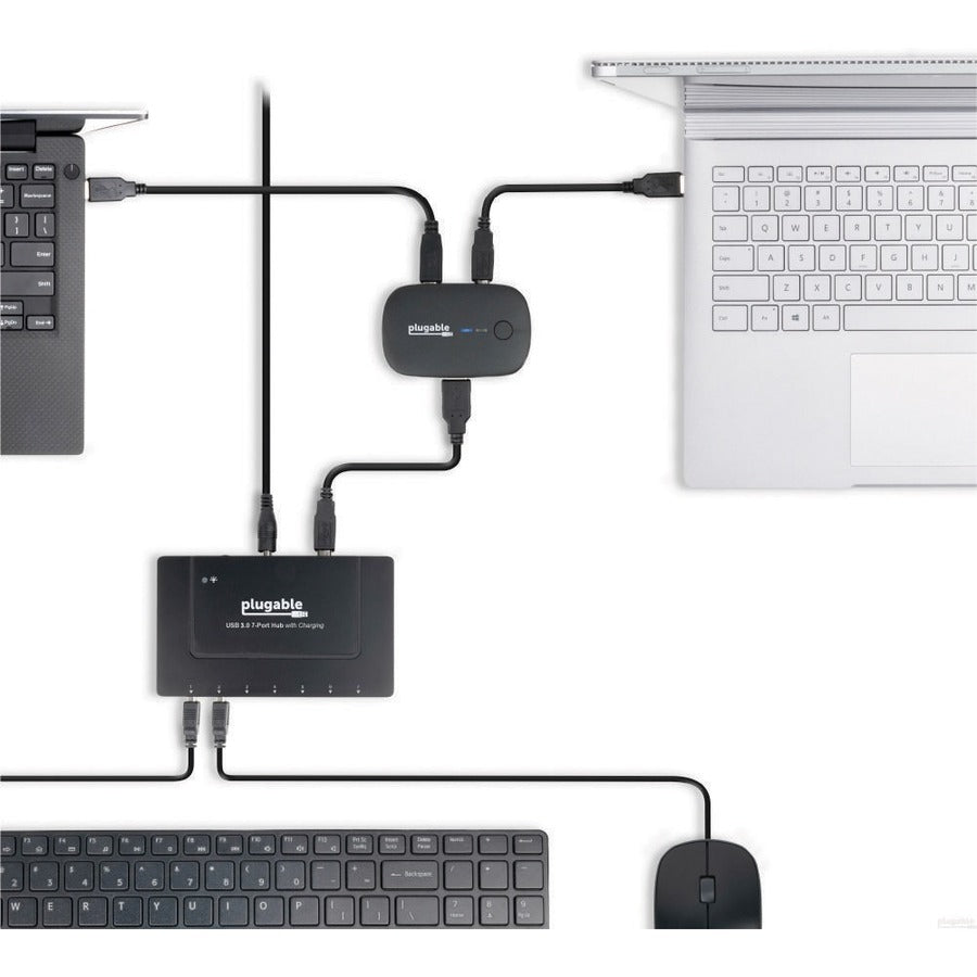 Plugable USB 3.0 Sharing Switch for One-Button Swapping of USB Device or Hub Between Two Computers — USB3-SWITCH2