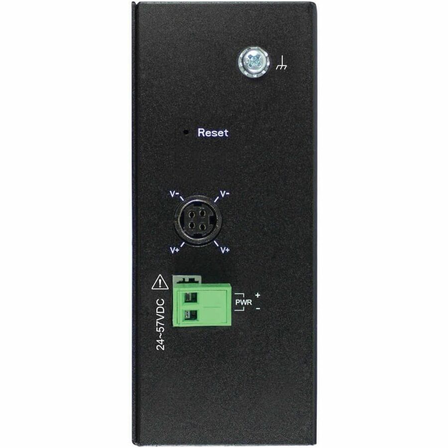 Eaton Tripp Lite Series 5-Port Lite Managed Industrial Gigabit Ethernet Switch - 10/100/1000 Mbps, PoE+ 30W, 2 GbE SFP Slots, -10° to 60°C, DIN Mount, TAA — NGI-S05C2POE4