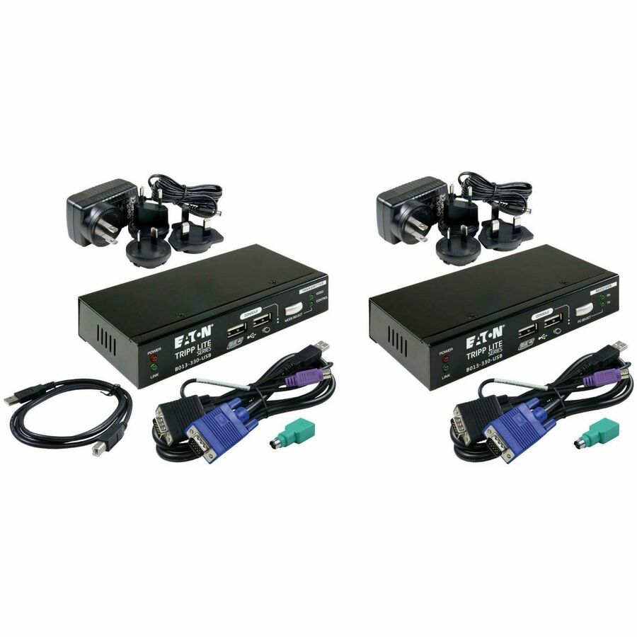 Eaton Tripp Lite Series KVM Extender with VGA and USB Connections, Up to 330 ft. — B013-330-USB
