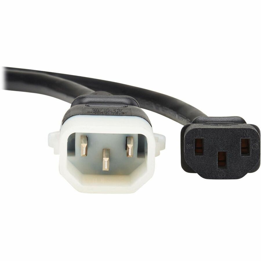 Eaton Tripp Lite Series PDU Power Cord, C13 to P-Lock C14 - North America and Europe Rated, 10A, 250V, 18 AWG, 10 ft. (3.1 m), Black — P004-E10